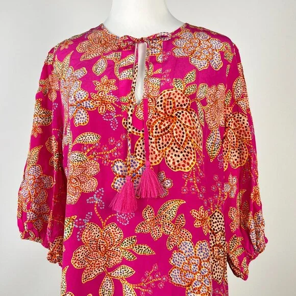 lanvin mini dress BNWT 2010 Lanvin X H&M Hot Pink Off Shoulder Ruffle Mini Dress